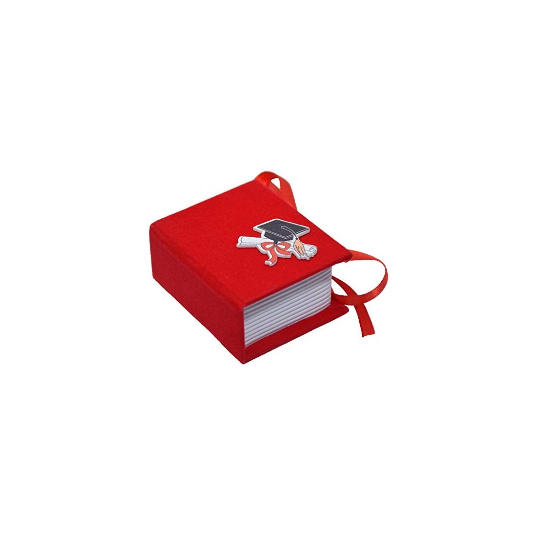 Bomboniera scatolina libro portaconfetti laurea rosso - Mobilia Store Home  & Favours